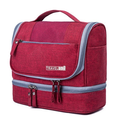 Large Capacity Hanging Toiletry Bag with Multiple Compartments