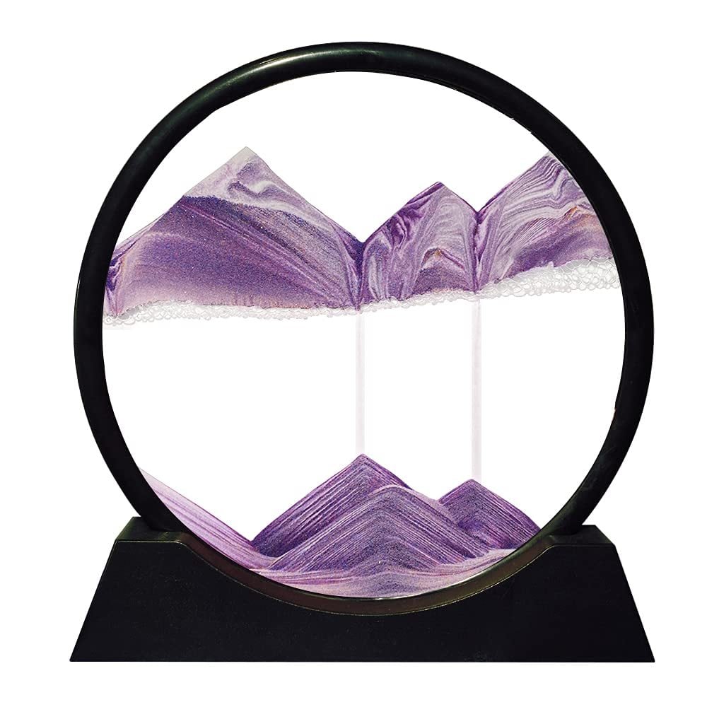 3D Moving Sand Art Glass Sculpture for Calming Home Decor