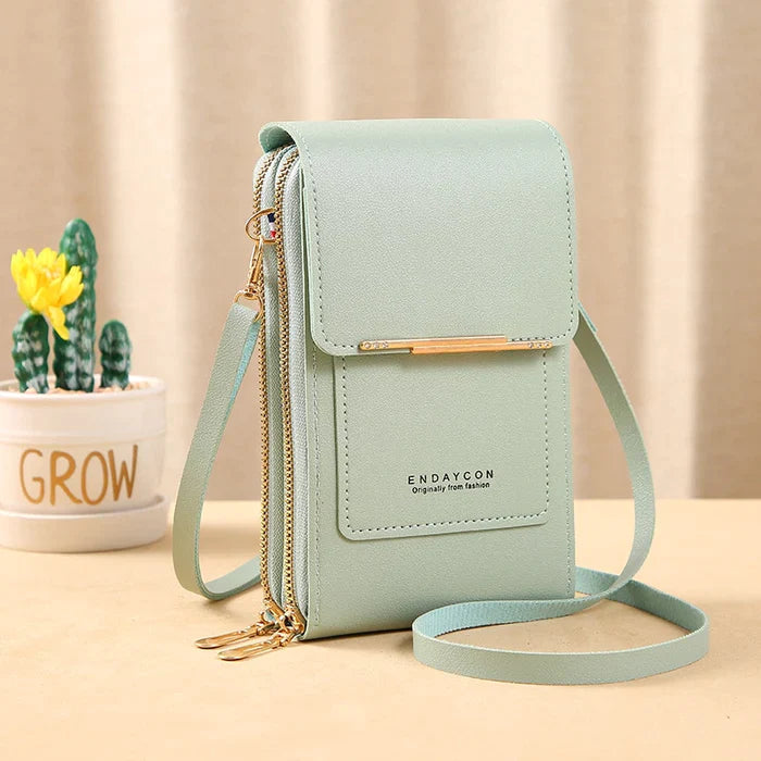 Anti-Theft Crossbody Bag with RFID Protection and Water-Resistant Compartments