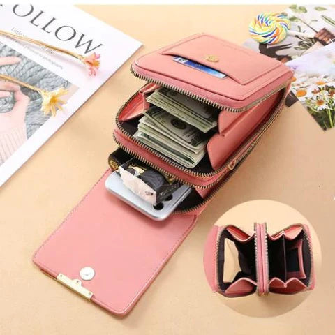 Anti-Theft Crossbody Bag with RFID Protection and Water-Resistant Compartments