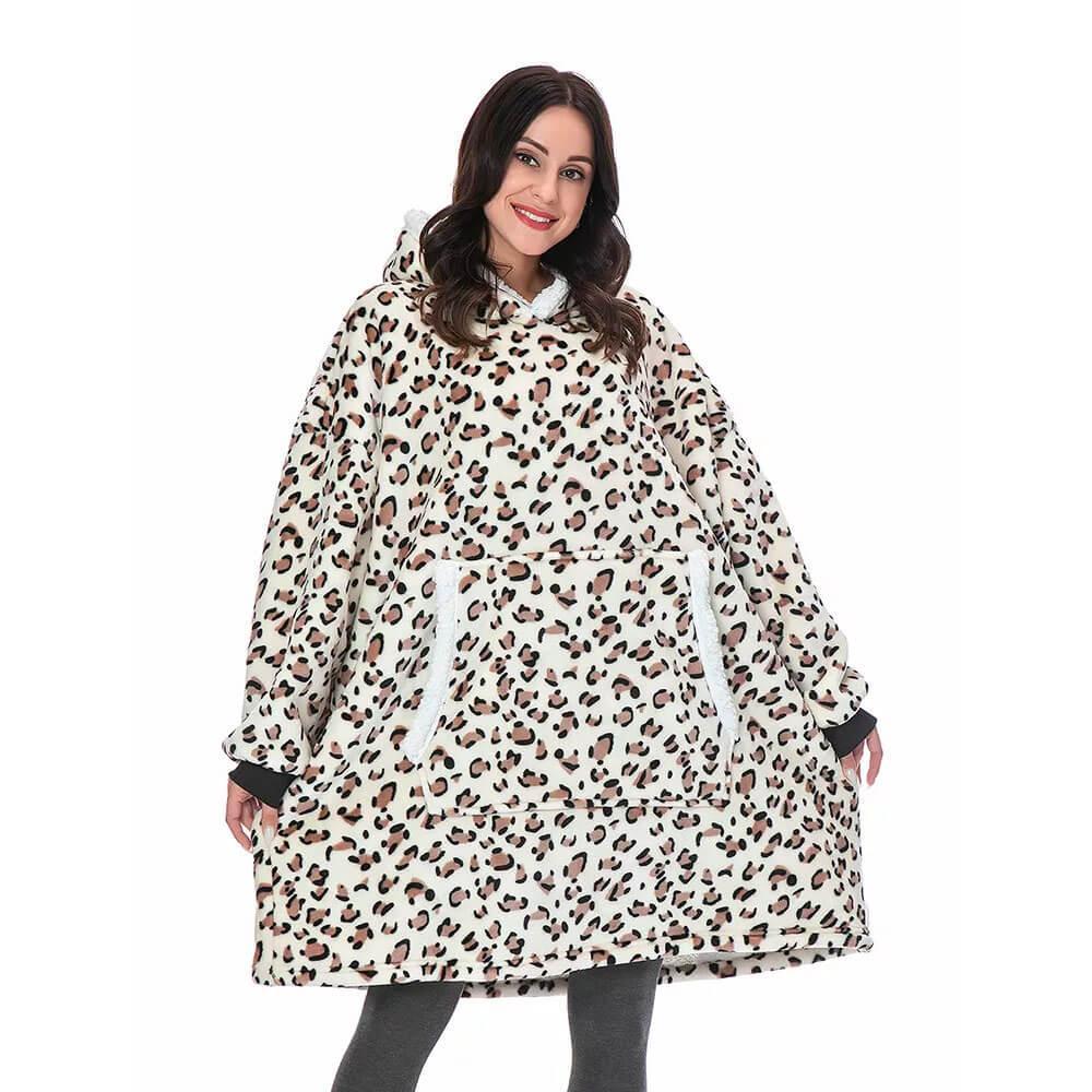 Luxurious Sherpa Fleece Hoodie Blanket with Pockets