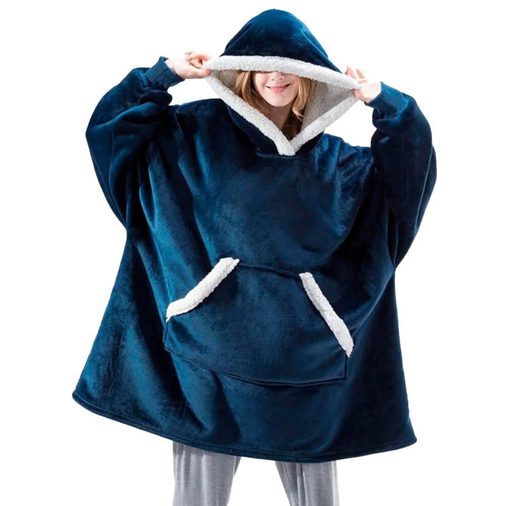 Luxurious Sherpa Fleece Hoodie Blanket with Pockets