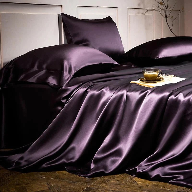Pure Mulberry Silk Bedding Set - 25 Momme Luxury 4 Piece