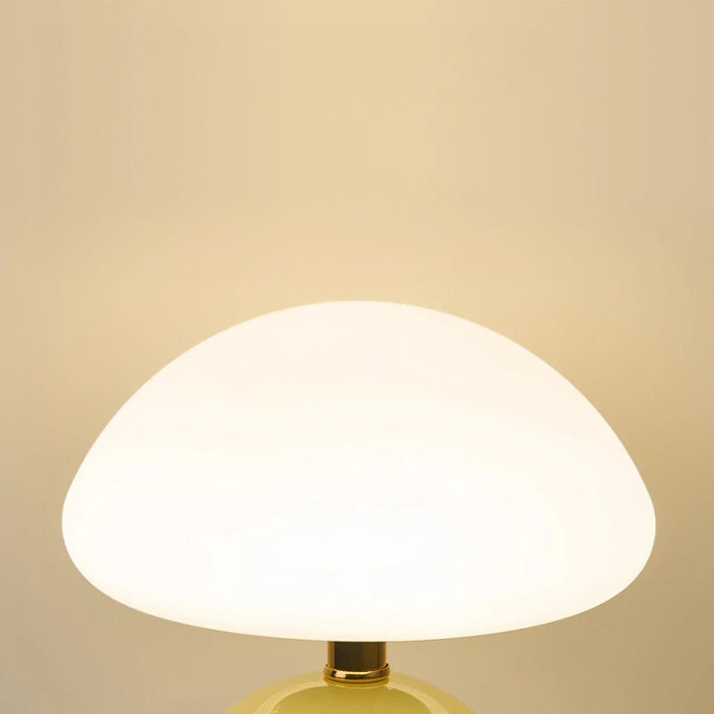 Dimmable Modern LED Nightstand Lamp with Glass Shade