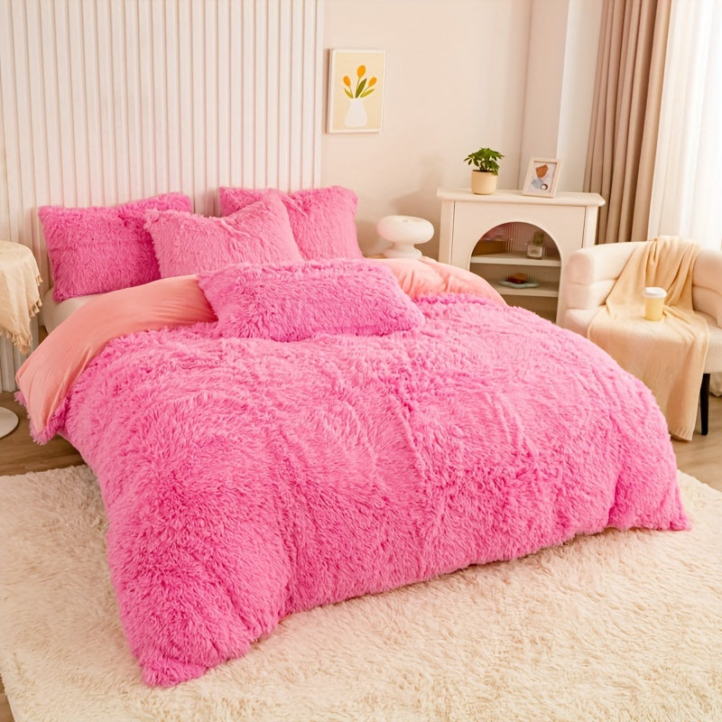 Ultra Soft Plush Duvet Cover Set with Zipper Closure
