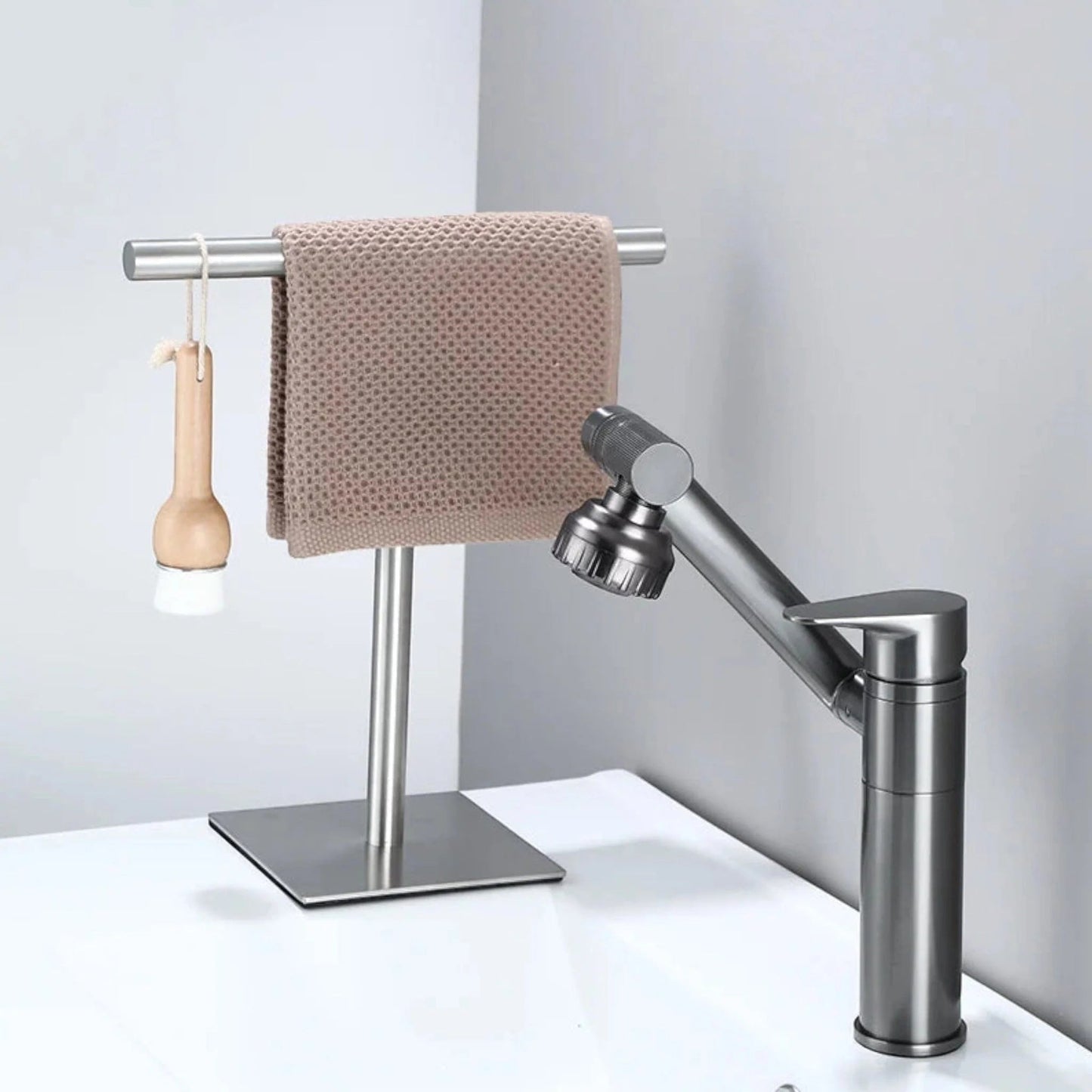 Freestanding Luxe Counter Towel Rack
