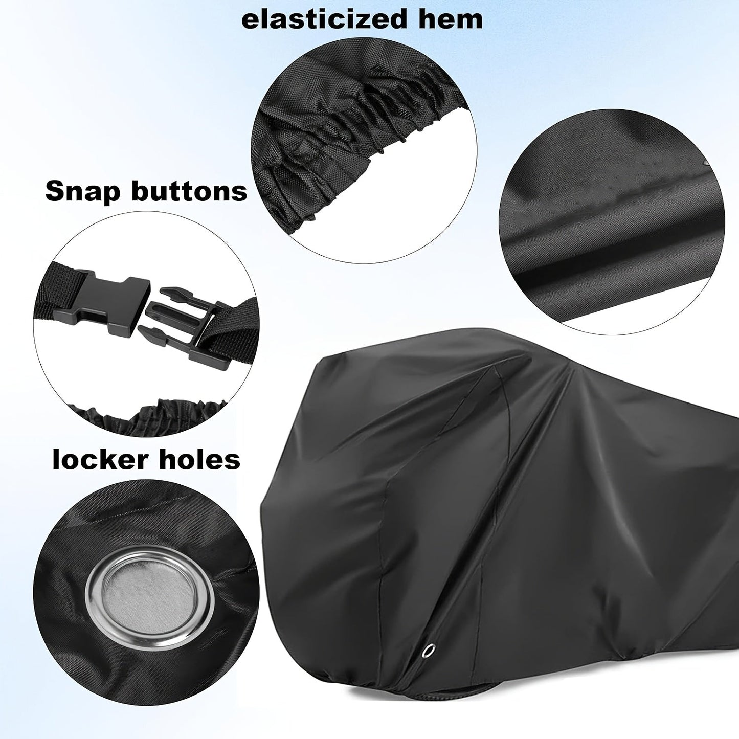 Heavy-Duty Polyester Bicycle Rain and Sun Cover