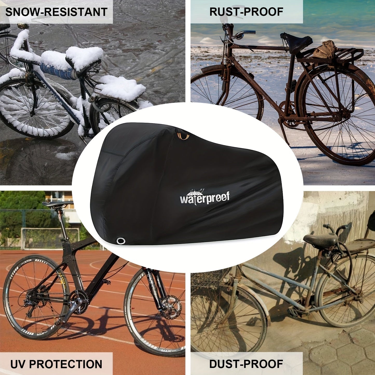 UV-Protected Polyester Bike Cover for Mountain and Road Bikes