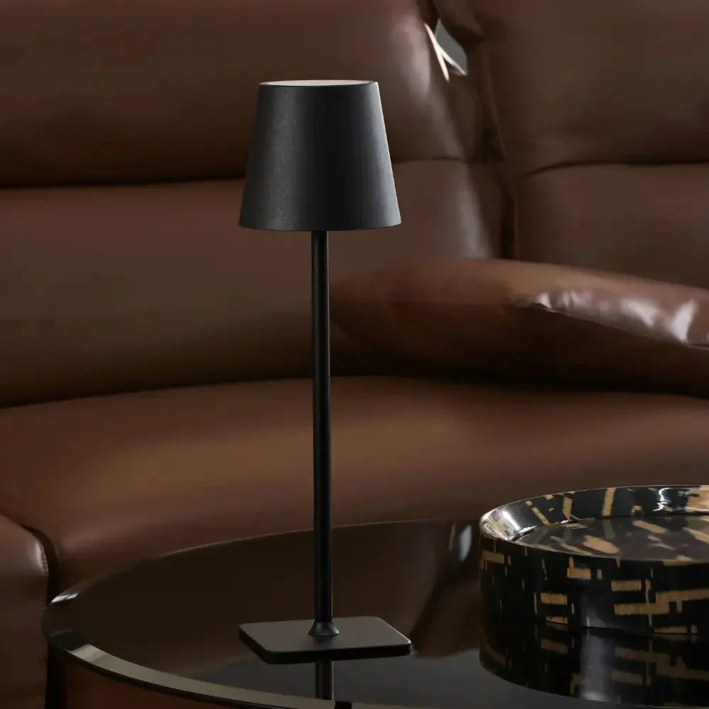 Tall Rechargeable Dimmable Table Lamp for Indoor and Outdoor Use