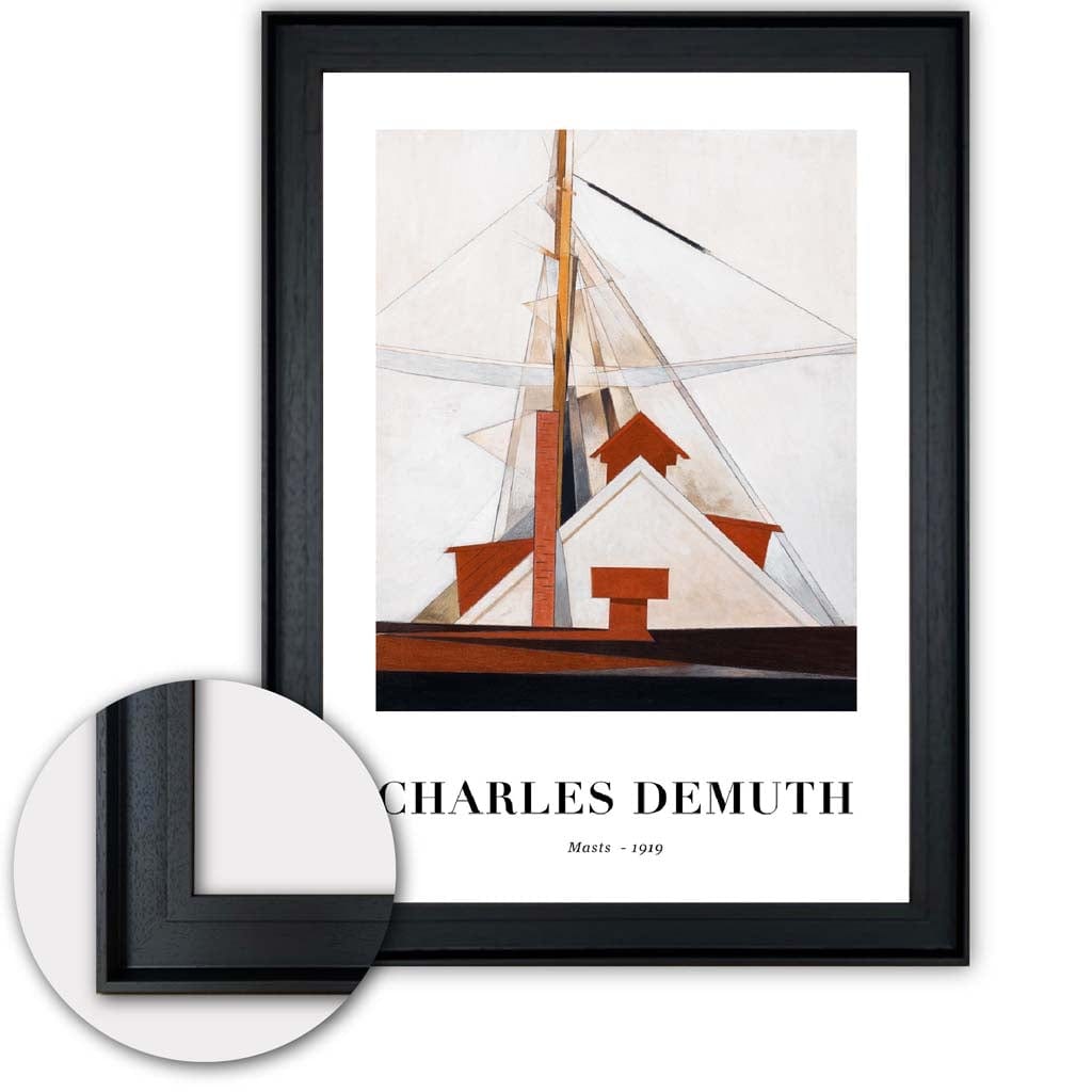 Digitally Optimized Art Print of Charles Demuth's Masts 1919