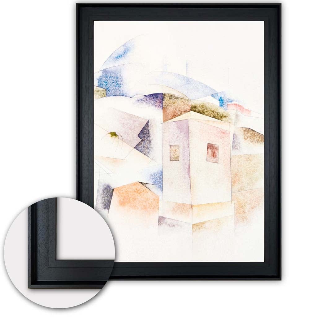 Digitally Edited Art Print - Bermuda Houses Through Trees