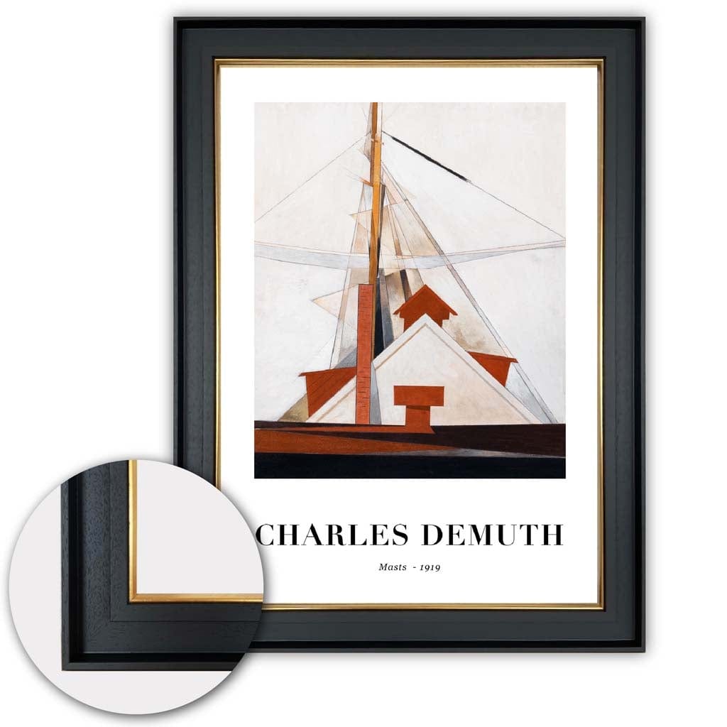 Digitally Optimized Art Print of Charles Demuth's Masts 1919