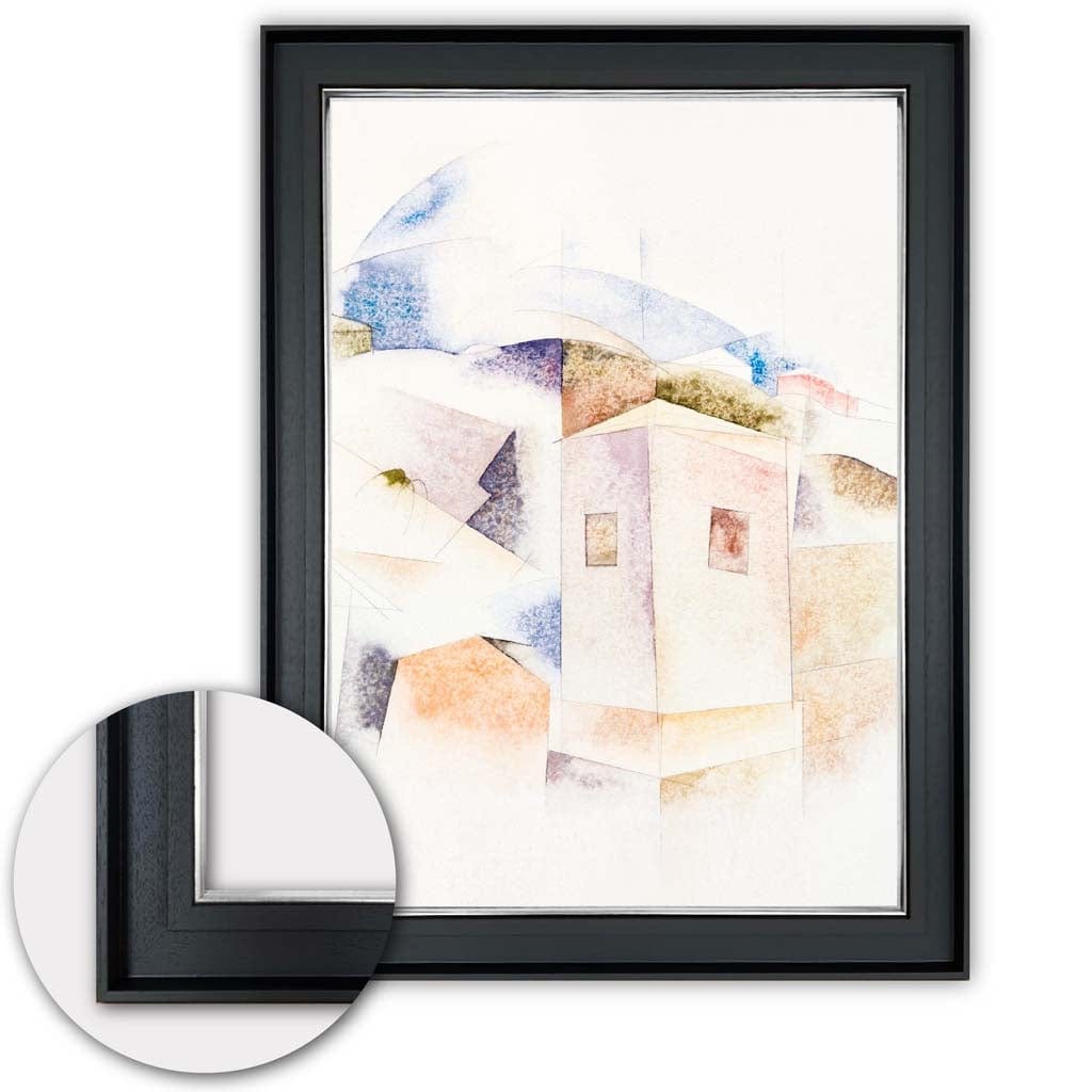 Digitally Edited Art Print - Bermuda Houses Through Trees