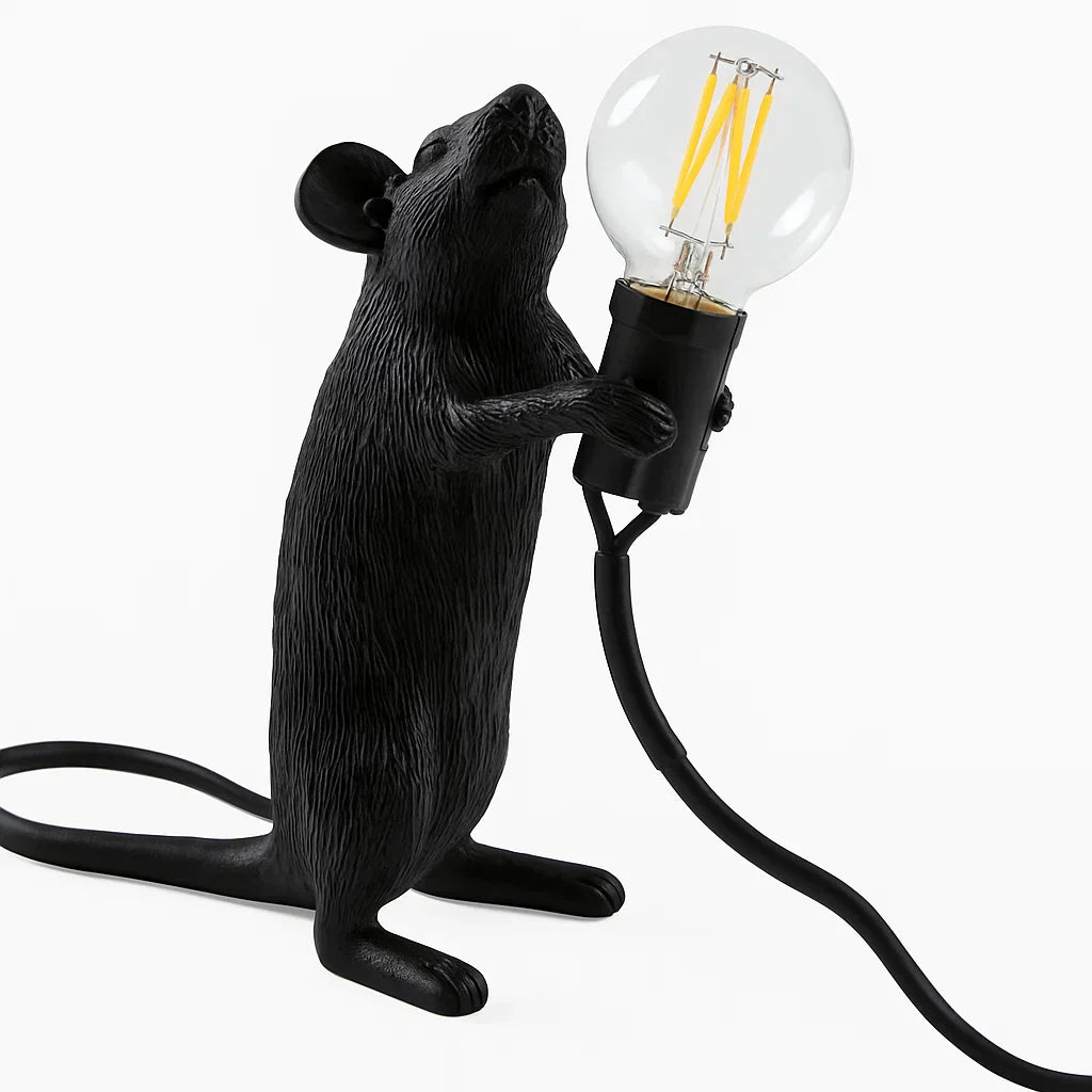 LED Resin Mouse Table Lamp with Warm Glow