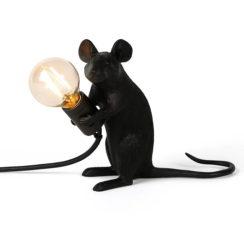 LED Resin Mouse Table Lamp with Warm Glow