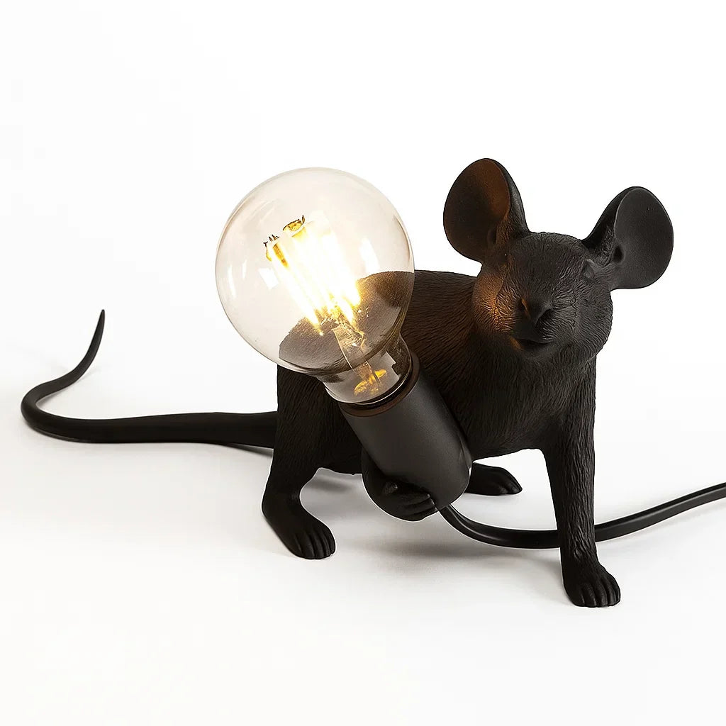 LED Resin Mouse Table Lamp with Warm Glow