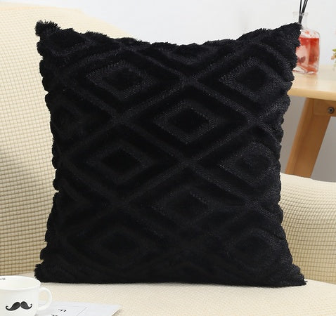 3D Diamond Pattern Cotton Linen Cushion Cover
