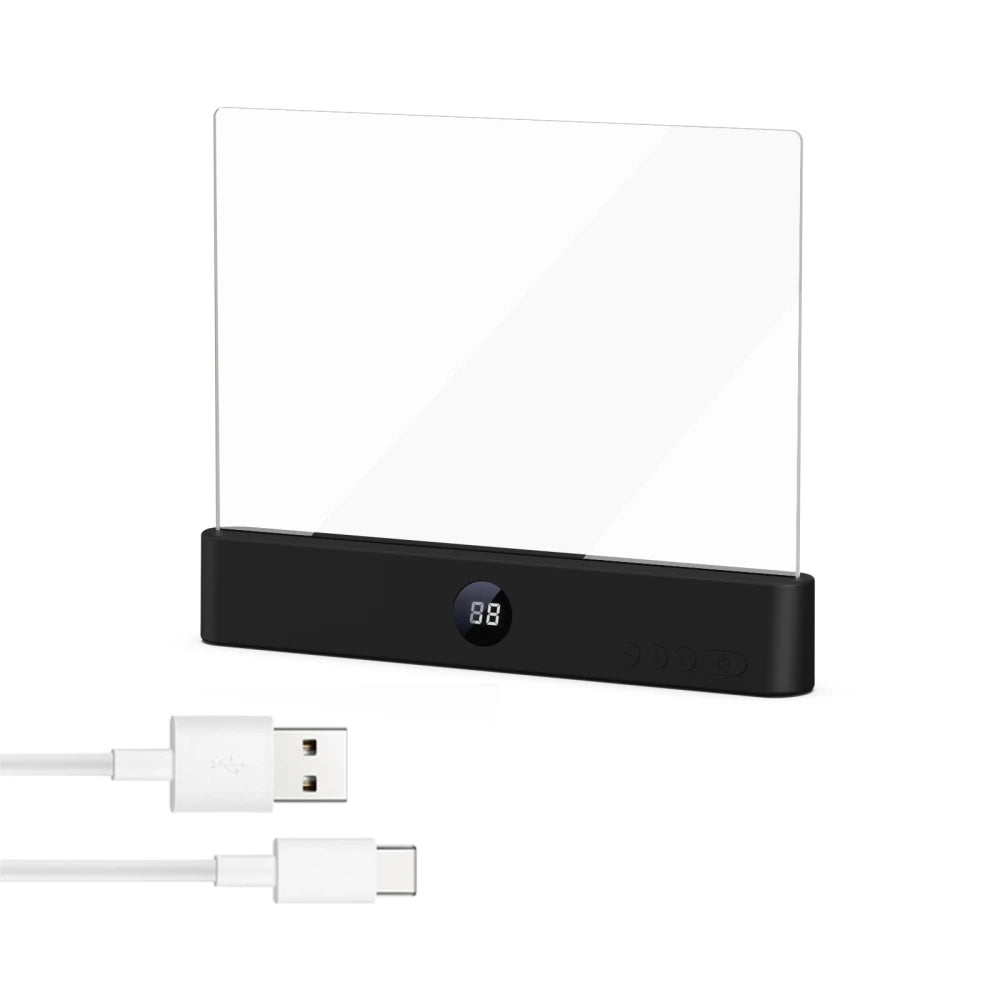 Rechargeable LED Flat Panel Reading Light with Adjustable Color Temperature and Dimming