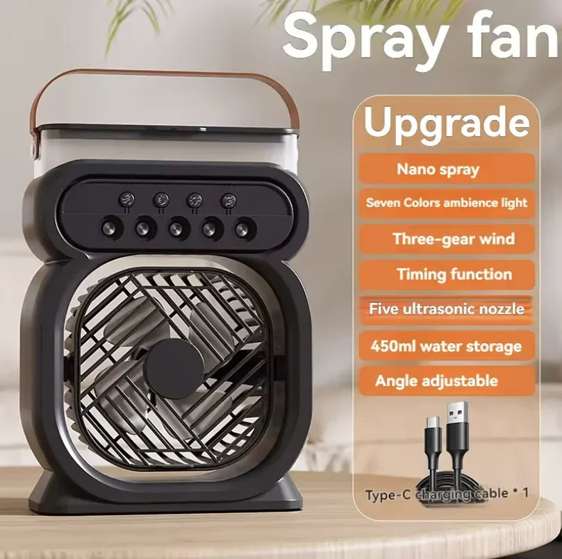 3-in-1 Portable Air Conditioner with Humidifier and Night Light
