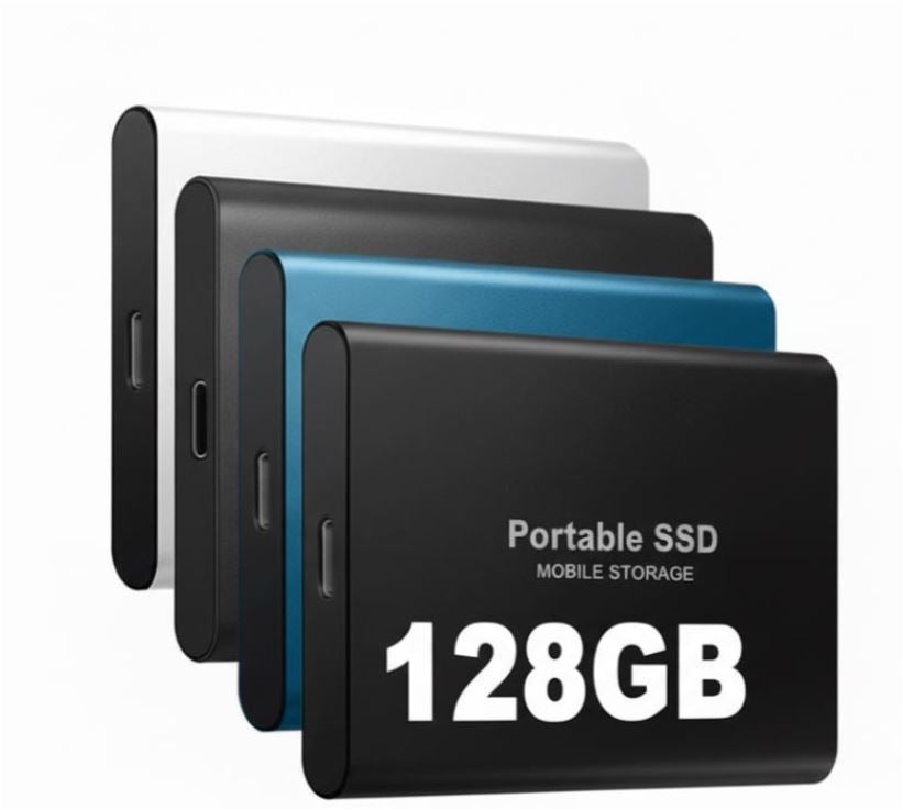 128GB USB-C External SSD with 1050 MB/s Transfer Speed