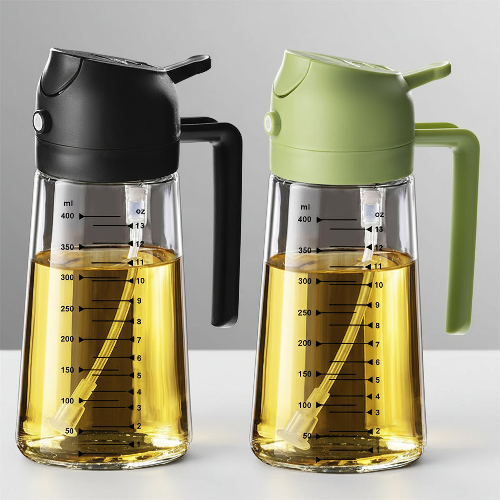 16oz BPA-Free Glass Olive Oil Sprayer & Dispenser