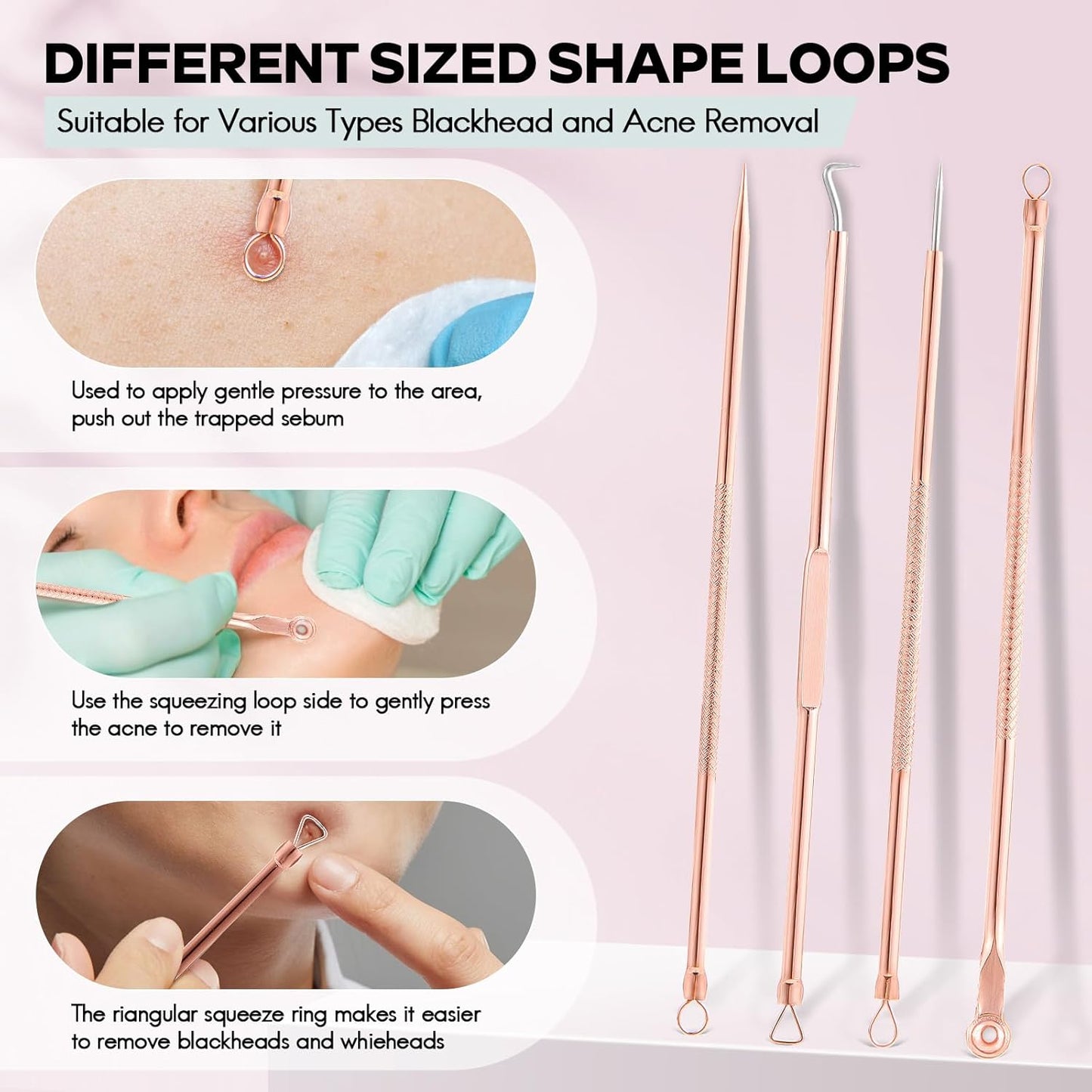 Blackhead Remover Comedone Extractor Kit with Protective Case