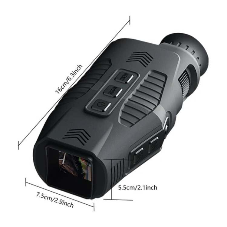 HD Night Vision Monocular with 10x Zoom and 850nm IR Illumination