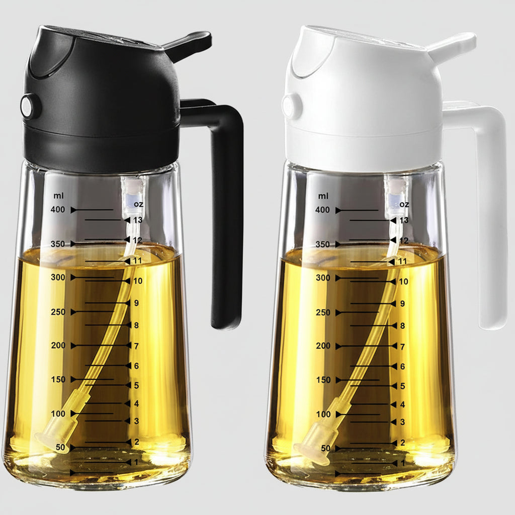 16oz BPA-Free Glass Olive Oil Sprayer & Dispenser