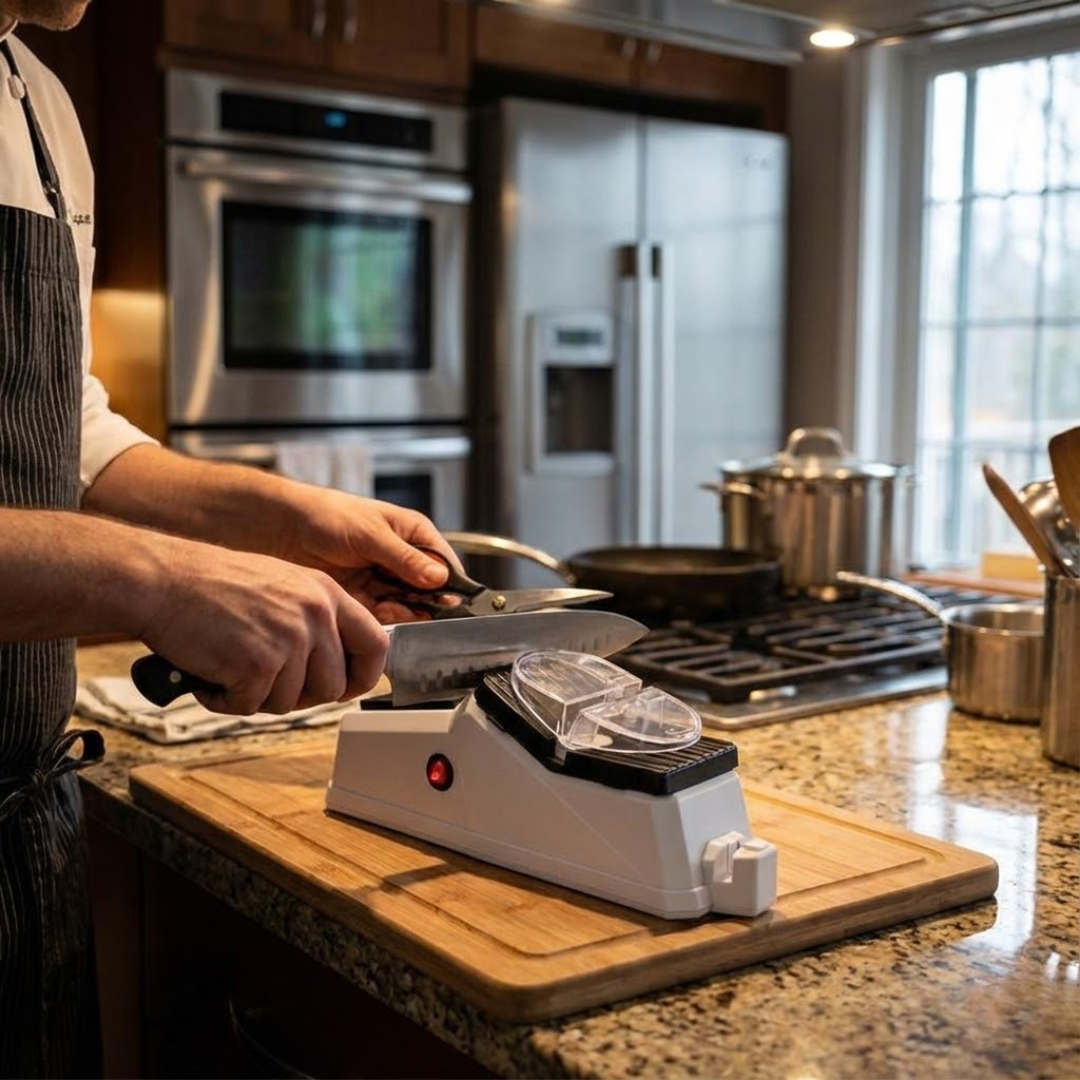High-Performance One-Button Knife Sharpener