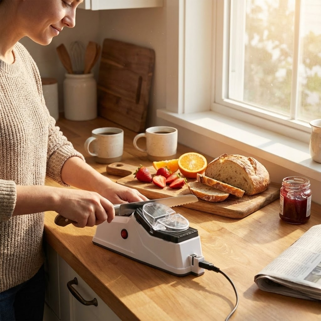 High-Performance One-Button Knife Sharpener