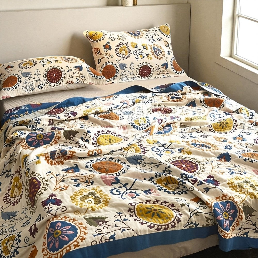 Lightweight Breathable Cotton Gauze Coverlet