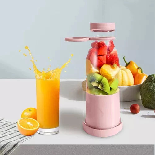 Compact Portable Smoothie Mixer with Built-in Fruit Container