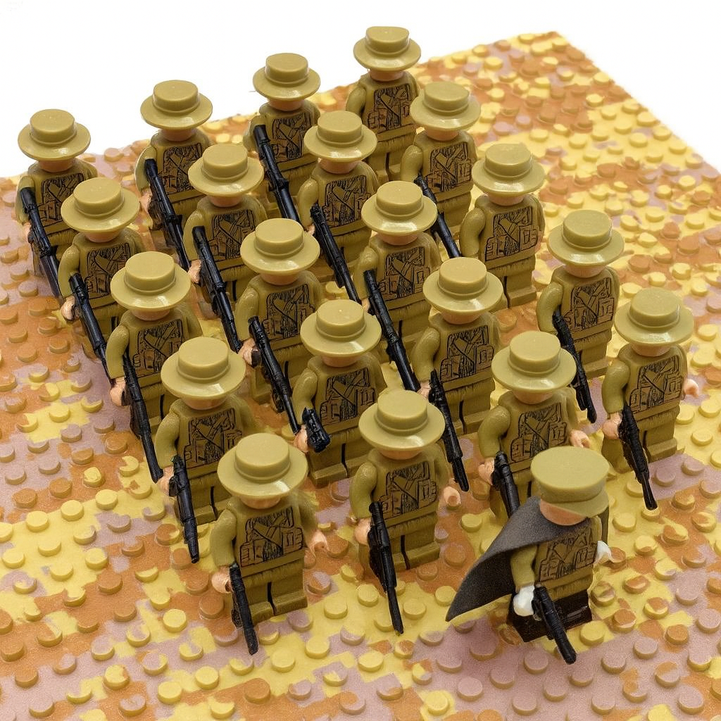 Historical Soldier Building Block Set for Creative Play