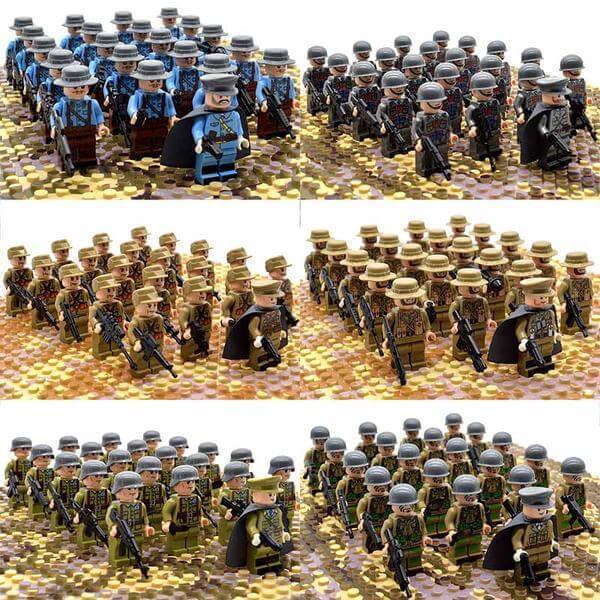 Historical Soldier Building Block Set for Creative Play