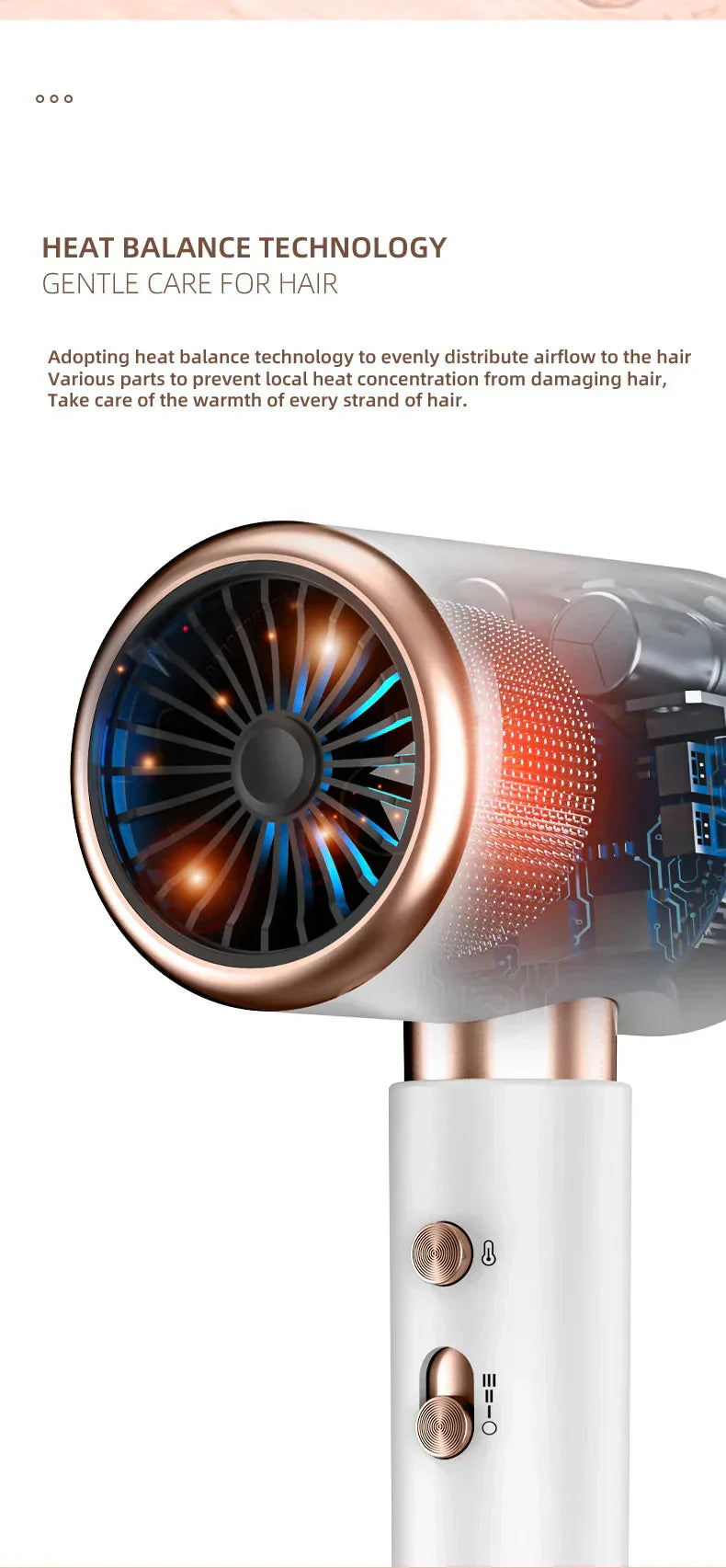 2400W Ionic Hair Dryer for Shiny, Frizz-Free Hair