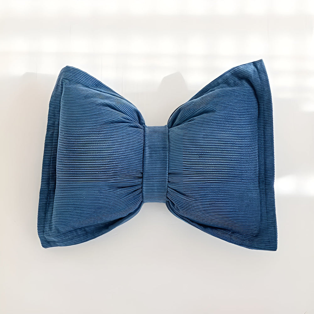 Bowknot Corduroy Decorative Cushion Pillow