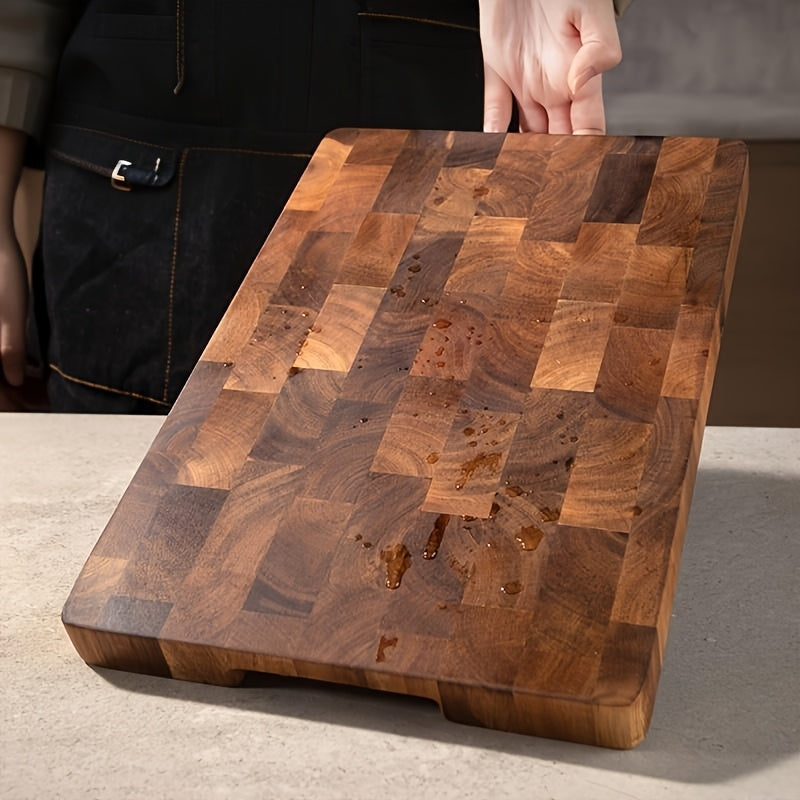 Durable Natural Wood Cutting Board for Serving and Table Setting
