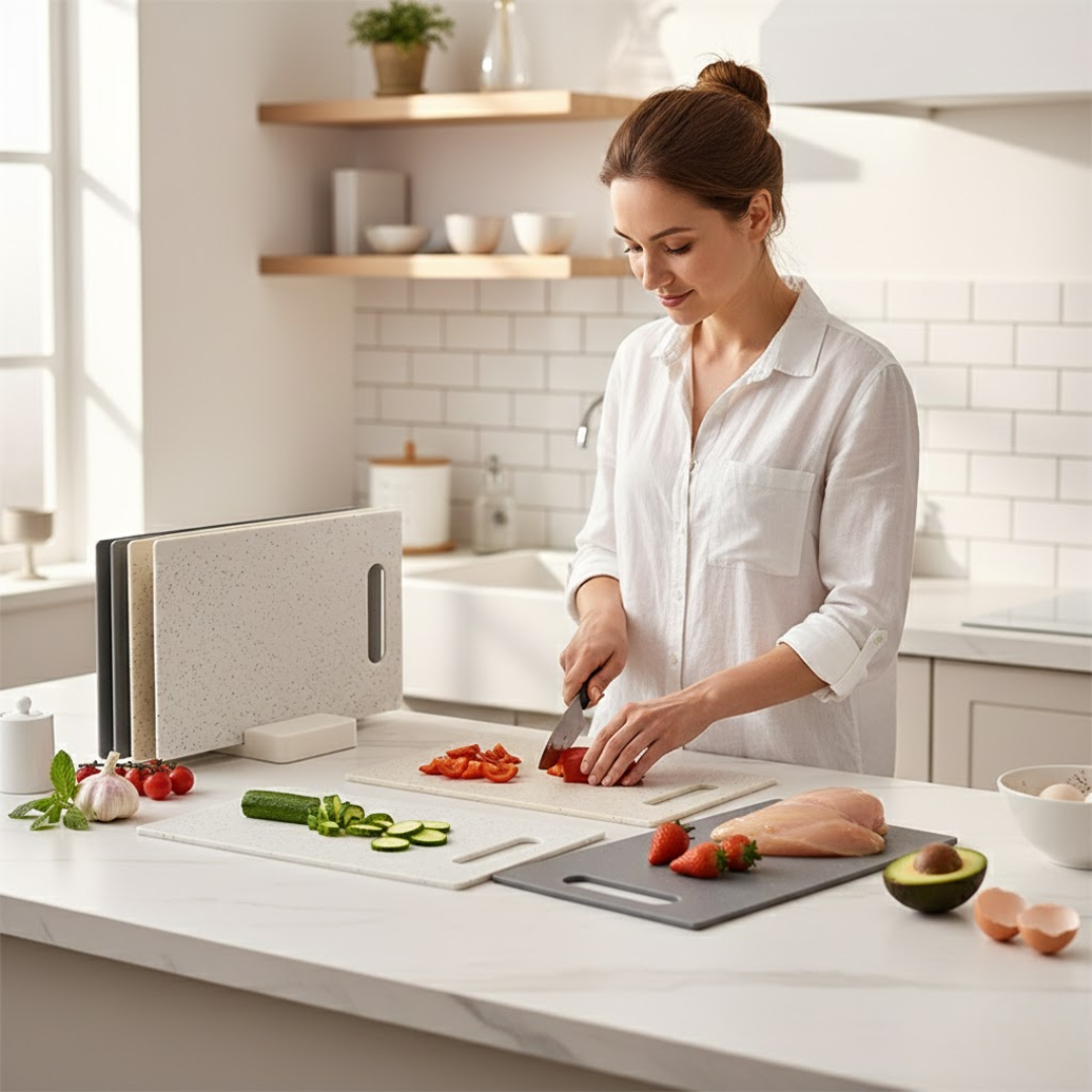 Hygienic Plastic Cutting Board Set for Safe Food Preparation