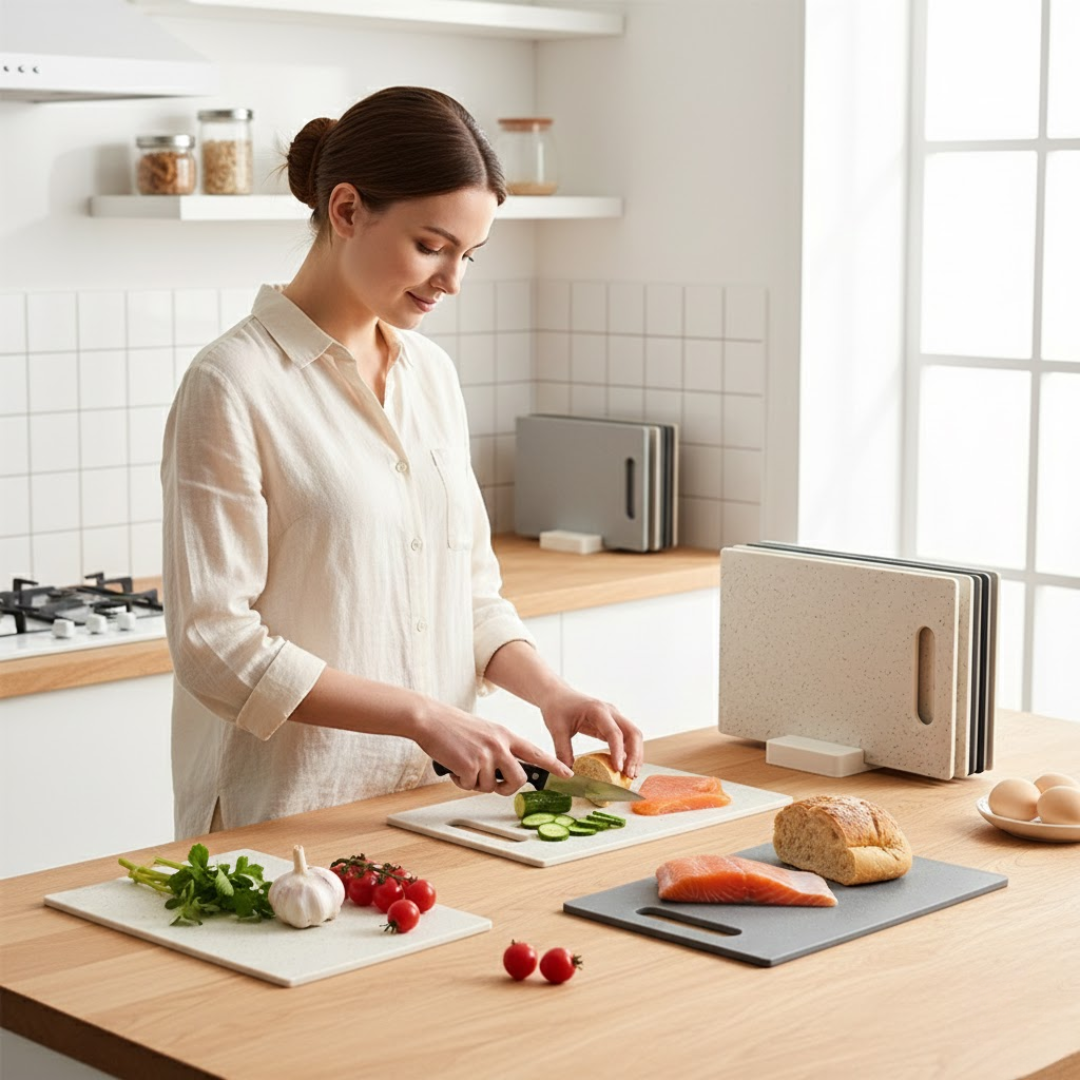 Hygienic Plastic Cutting Board Set for Safe Food Preparation