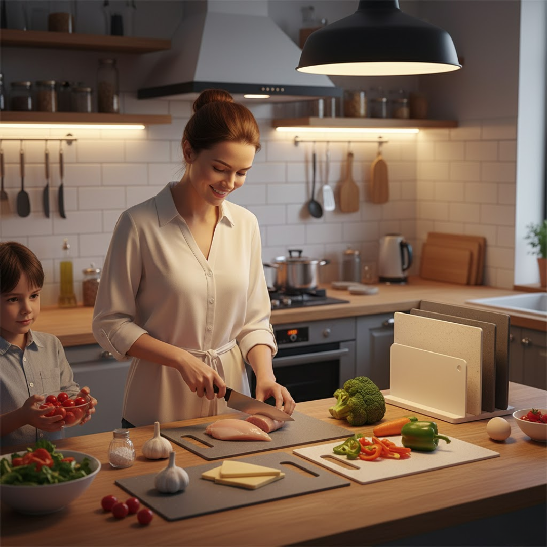 Hygienic Plastic Cutting Board Set for Safe Food Preparation