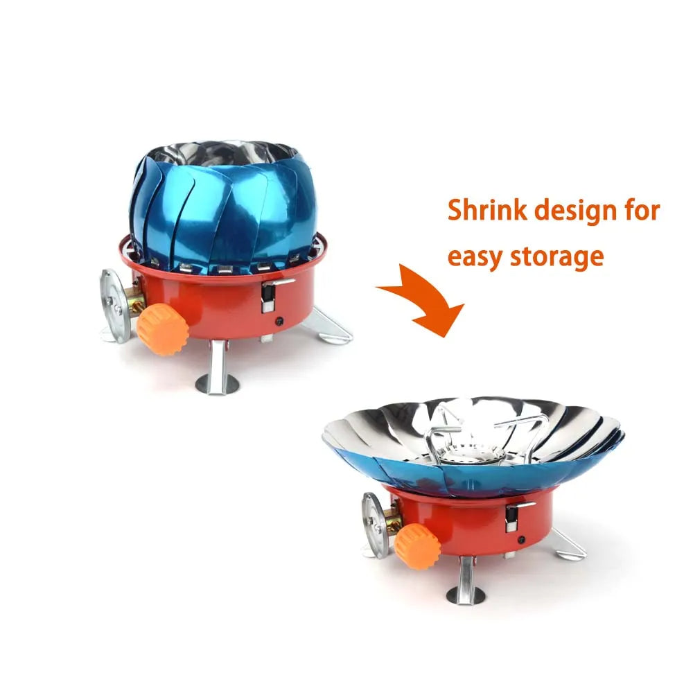 Wind-Resistant Portable Camping Stove with 2800W Burner