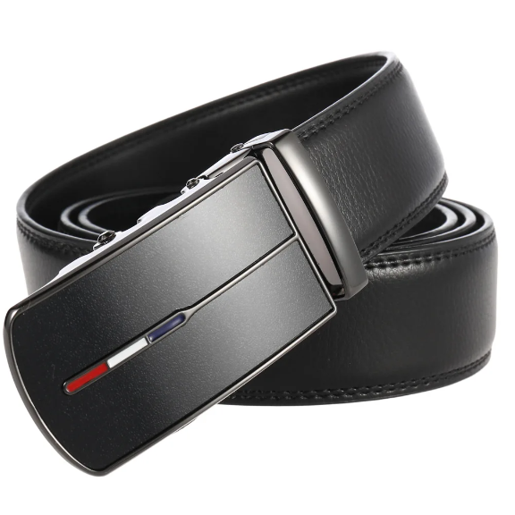 Elegant Automatic Buckle Leather Men's Belt