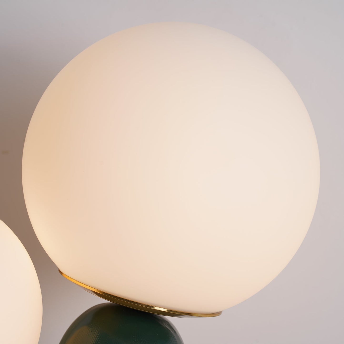 Contemporary Resin and Glass Table Lamp with Natural Accent