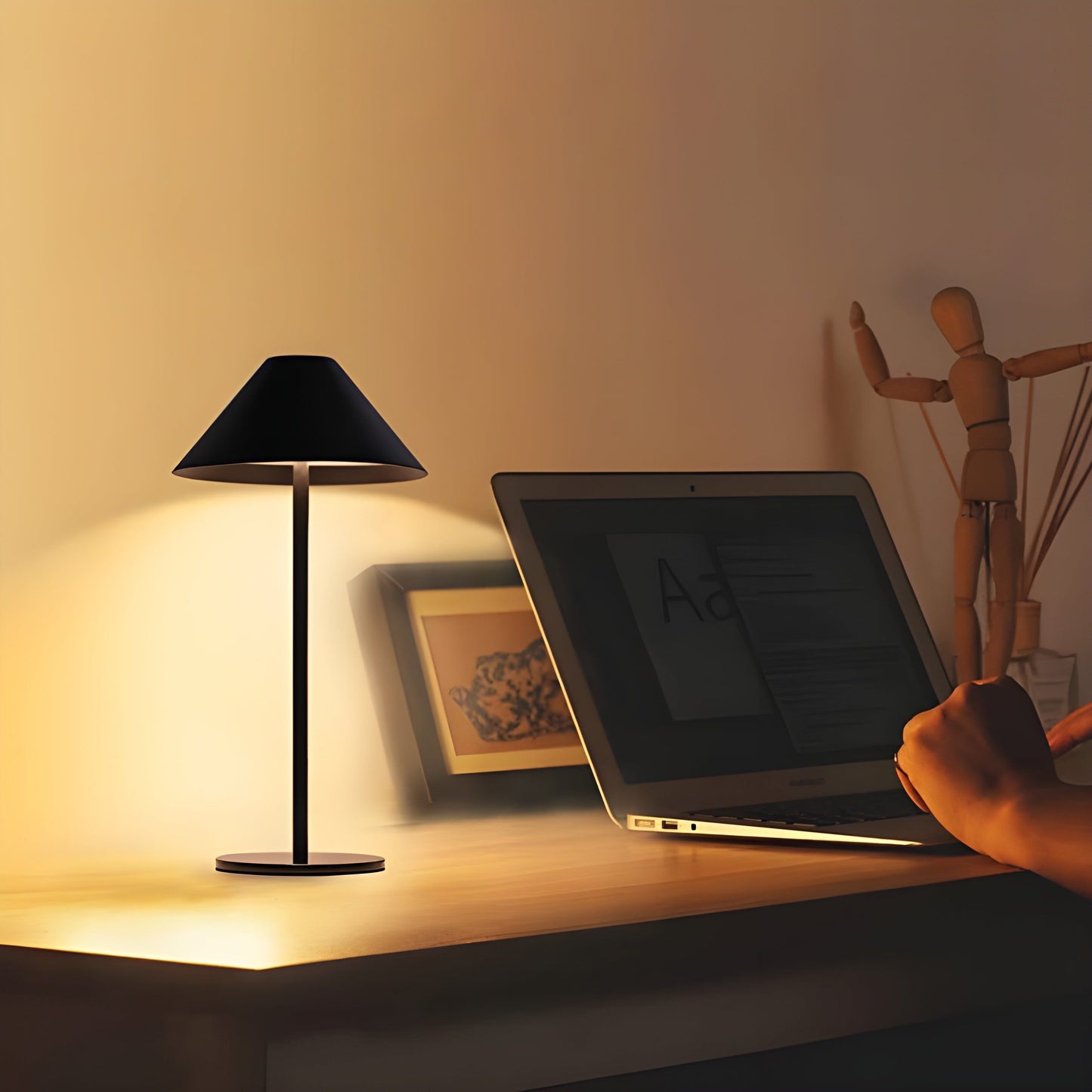 Dimmable Waterproof Touch Table Lamp - Rechargeable Minimalist Design