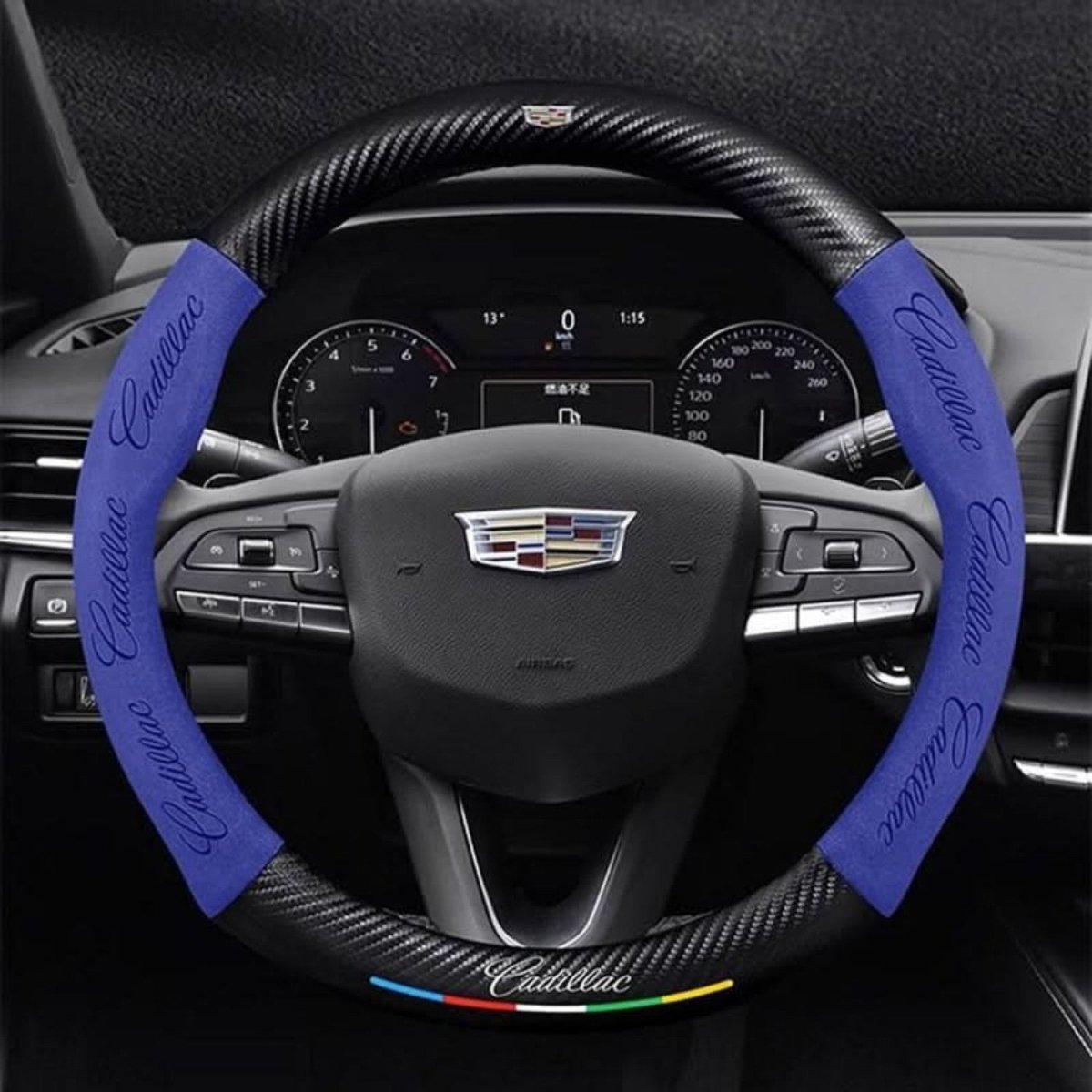 Breathable Anti-Slip Synthetic Leather Steering Wheel Cover