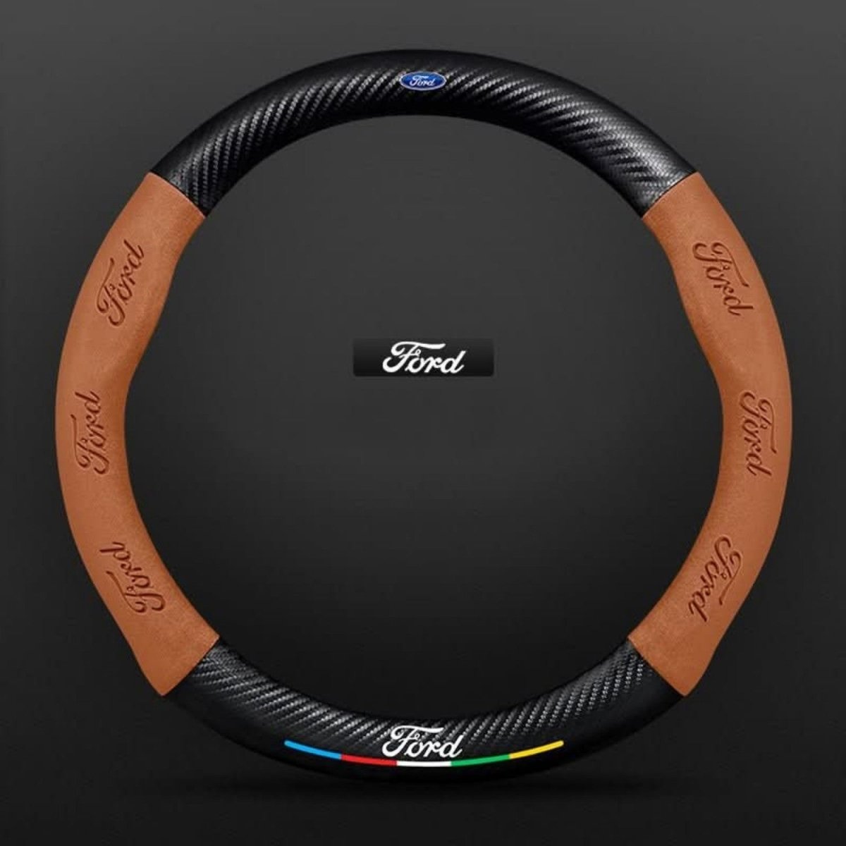 Breathable Anti-Slip Synthetic Leather Steering Wheel Cover