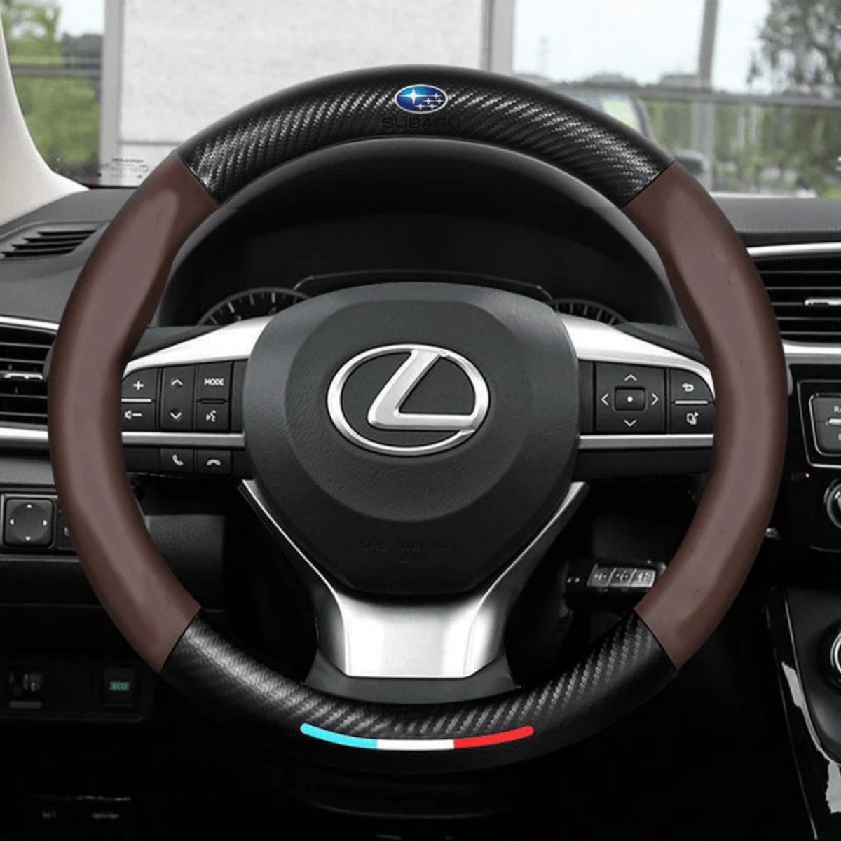 Breathable Anti-Slip Synthetic Leather Steering Wheel Cover