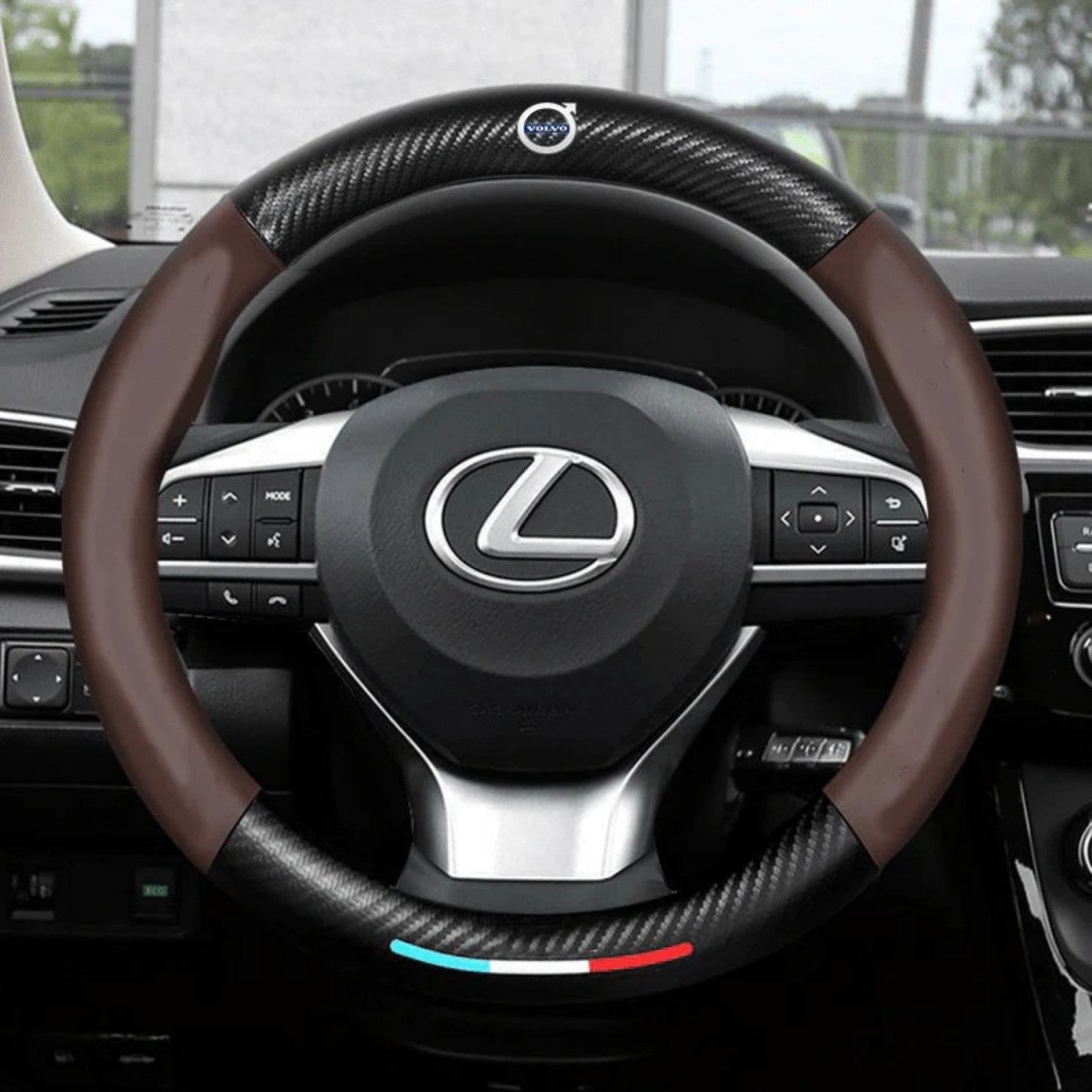 Breathable Anti-Slip Synthetic Leather Steering Wheel Cover