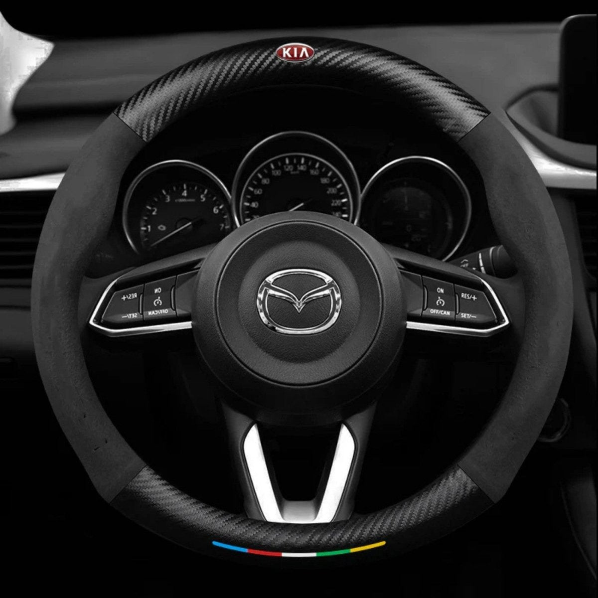 Breathable Anti-Slip Synthetic Leather Steering Wheel Cover