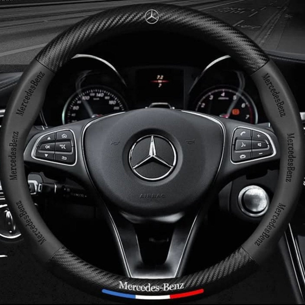 Breathable Anti-Slip Synthetic Leather Steering Wheel Cover
